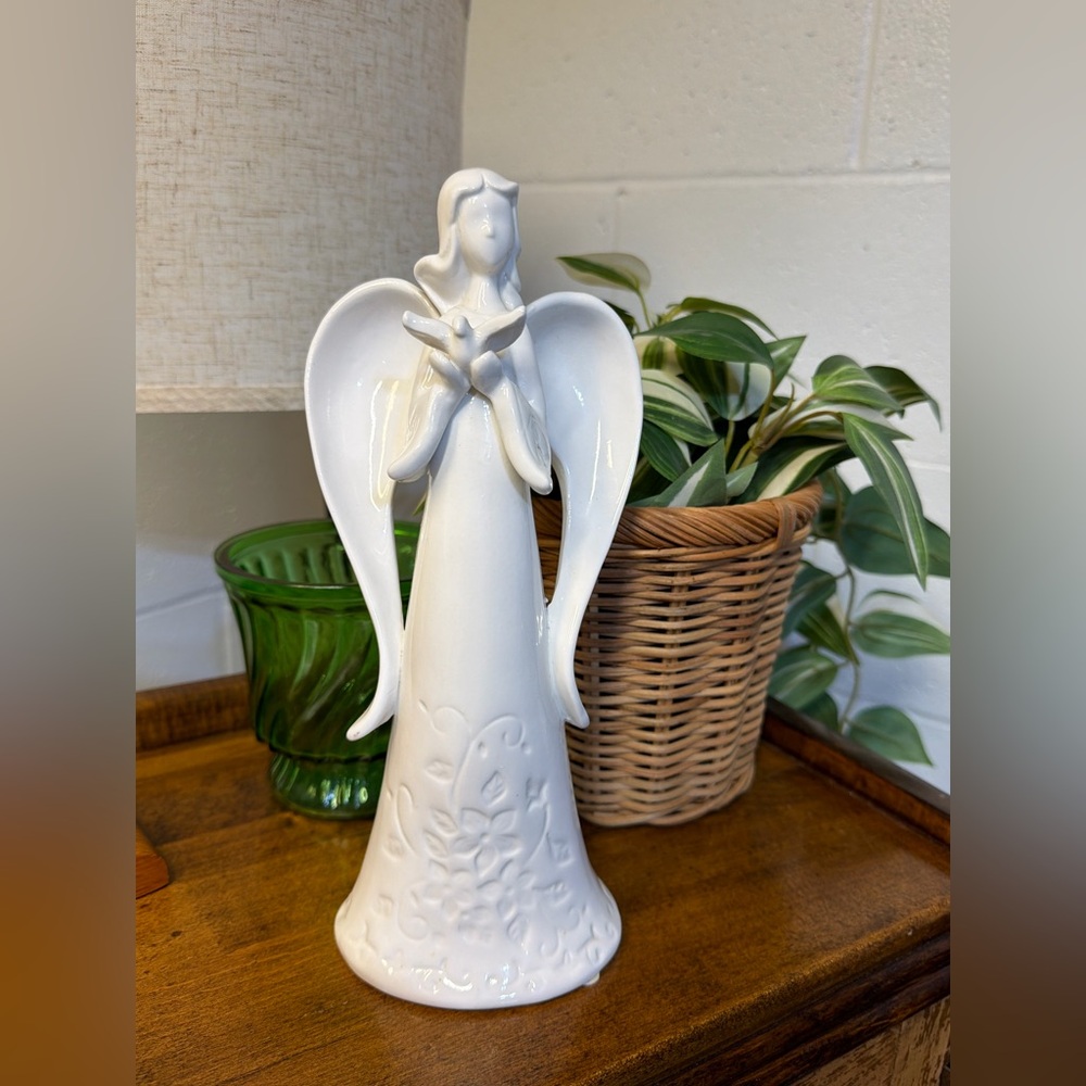 Contemporary Angel with Bird 10”
